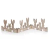 Osterdeko^DecoWoerner Deko-Holz-Aufsteller Hasen-Deko-Zaun 80 Cm braun