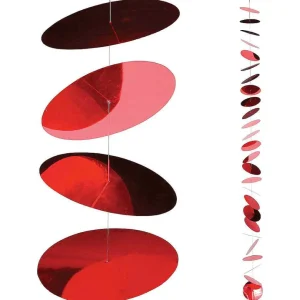 Themen-Deko^DecoWoerner Dekokette "Kreise" , 200 Cm Lang rot