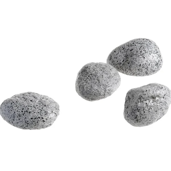Streudeko^DecoWoerner Deko-Kieselsteine, Pack à 4 Stück Grau