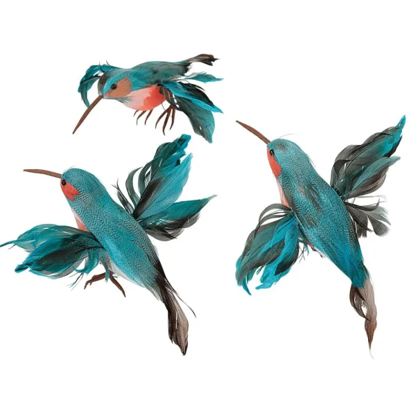 Sommerdeko | Frühlingsdeko^DecoWoerner Deko-Kolibris, 3 Stück, blau