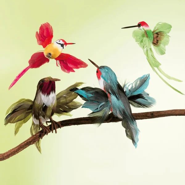 Sommerdeko | Frühlingsdeko^DecoWoerner Deko-Kolibris, 3 Stück, blau