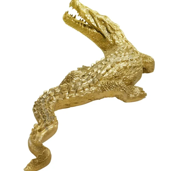 Dekotiere^DecoWoerner Deko-Krokodil 180 Cm Lang, gold