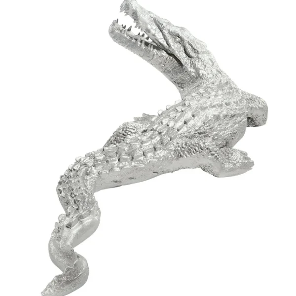 Dekotiere^DecoWoerner Deko-Krokodil 180 Cm Lang, silber