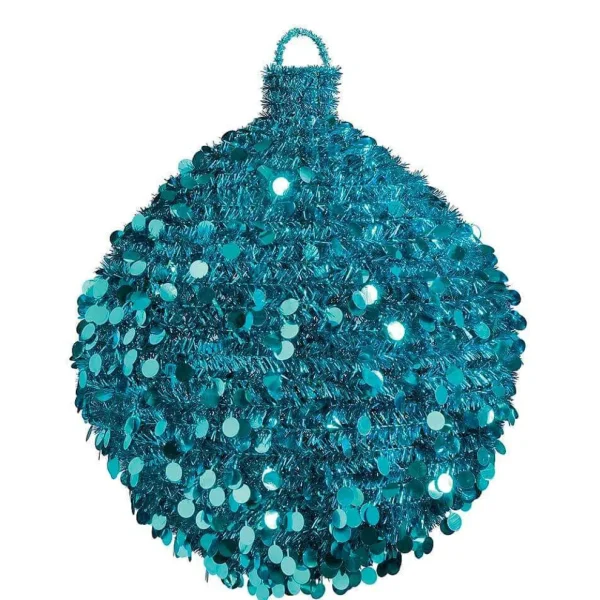 Xxl Weihnachtsdeko^DecoWoerner Dekokugel Tinsel, 100 Cm Ø, Türkis