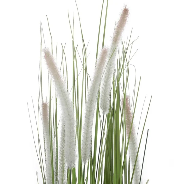 Sommerdeko | Frühlingsdeko^DecoWoerner Deko-Lampenputzergras Im Schwarzen Topf B1, 90 Cm grün