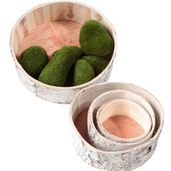 Streudeko^DecoWoerner Deko-Moossteine, 6 Stück grün