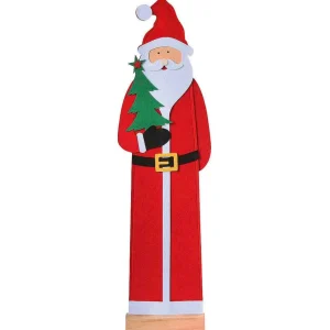 Weihnachtsfiguren^DecoWoerner Deko-Nikolaus Filz, Pack á 3 Stück rot