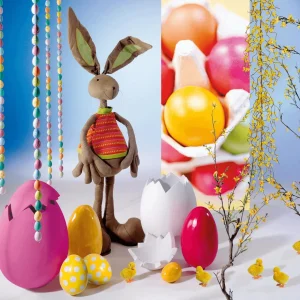 Osterdeko^DecoWoerner Deko-Osterei, 70 Cm Lang, weiß