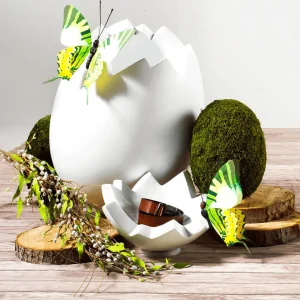 Osterdeko^DecoWoerner Deko-Osterei, 70 Cm Lang, weiß