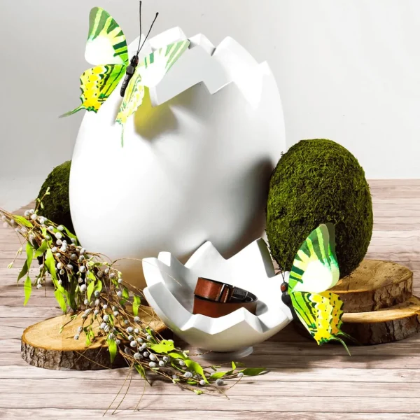 Osterdeko^DecoWoerner Deko-Osterei, 70 Cm Lang, weiß