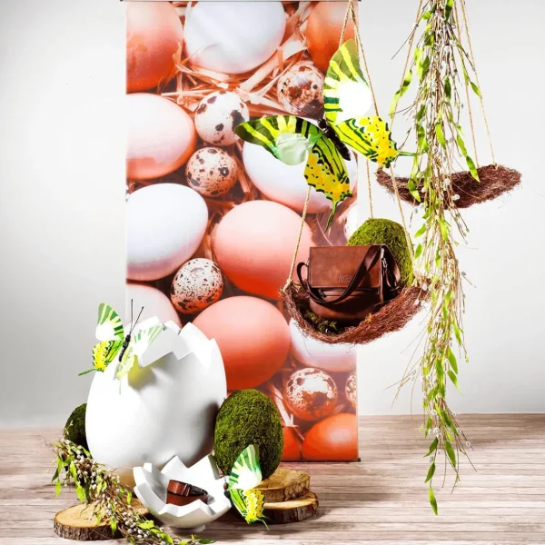 Osterdeko^DecoWoerner Deko-Osterei, 70 Cm Lang, weiß