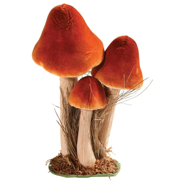 Herbstdeko^DecoWoerner Deko-Pilz, 27 Cm Hoch orange