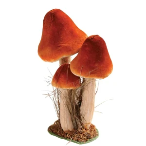 Herbstdeko^DecoWoerner Deko-Pilz, 27 Cm Hoch orange