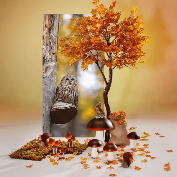 Herbstdeko^DecoWoerner Deko-Pilz, 27 Cm Hoch orange