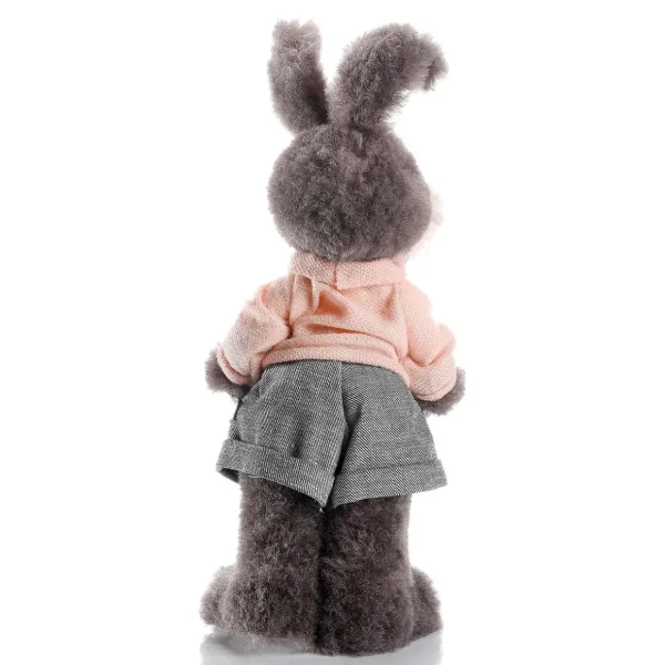 Dekotiere | Osterdeko^DecoWoerner Deko-Plüsch-Oster-Hase 40 Cm Hoch, Grau
