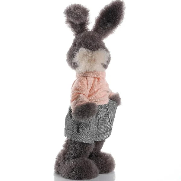 Dekotiere | Osterdeko^DecoWoerner Deko-Plüsch-Oster-Hase 40 Cm Hoch, Grau