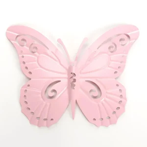 Frühlingsdeko^DecoWoerner Dekorative Wanddekoration "Schmetterling" 28 X 38 Cm rosa