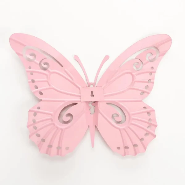 Frühlingsdeko^DecoWoerner Dekorative Wanddekoration "Schmetterling" 28 X 38 Cm rosa