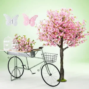 Frühlingsdeko^DecoWoerner Dekoratives Metall-Vogelkäfig-Set 2 Stück 48 X 26 X 23 Cm - 41 X 21 X 18 Cm weiß