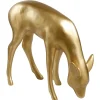 Dekotiere | Herbstdeko^DecoWoerner Deko-Reh äsend 75 Cm Hoch, Metallic gold