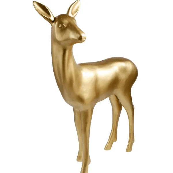 Dekotiere | Herbstdeko^DecoWoerner Deko-Reh Stehend 115 Cm Hoch, Metallic gold