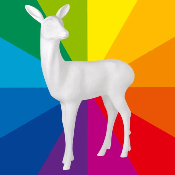 Dekotiere^DecoWoerner Deko-Reh Stehend 115 Cm Hoch, Wunschfarbe