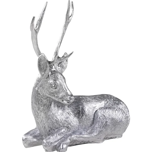 Dekotiere^DecoWoerner Deko-Rehbock 70 Cm Lang, silber