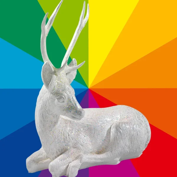 Dekotiere^DecoWoerner Deko-Rehbock 70 Cm Lang, Wunschfarbe