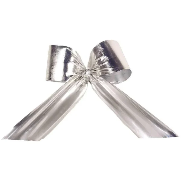 Xxl Weihnachtsdeko^DecoWoerner Dekoschleife Für Aussen, 100 Cm , B1 silber
