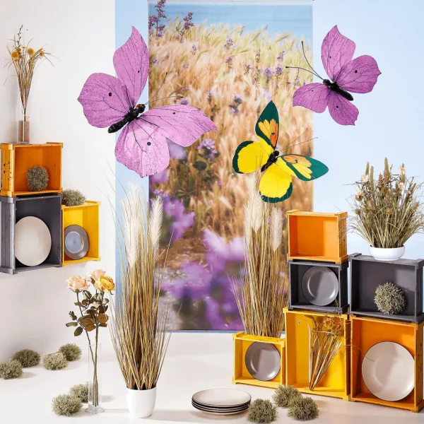 Dekotiere | Frühlingsdeko^DecoWoerner Deko-Schmetterling Lila, 30 Cm violett