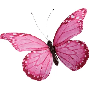 Frühlingsdeko^DecoWoerner Deko-Schmetterling Pink, 80 Cm rosa