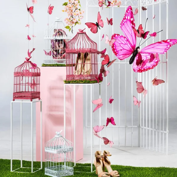 Frühlingsdeko^DecoWoerner Deko-Schmetterling Pink, 80 Cm rosa