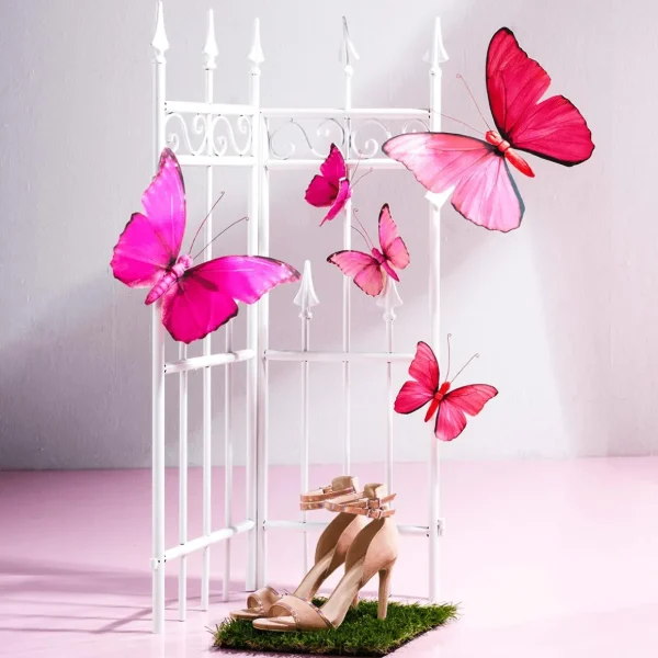 Frühlingsdeko^DecoWoerner Deko-Schmetterling Pink, 80 Cm rosa