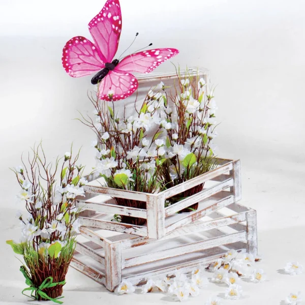 Frühlingsdeko^DecoWoerner Deko-Schmetterling Pink, 80 Cm rosa