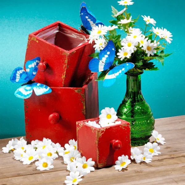 Dekotiere | Frühlingsdeko^DecoWoerner Deko-Schmetterlinge, 10 Cm, , 6 Stück blau
