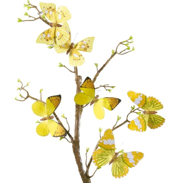 Dekotiere | Frühlingsdeko^DecoWoerner Deko-Schmetterlinge, 10 Cm, , 6 Stück gelb