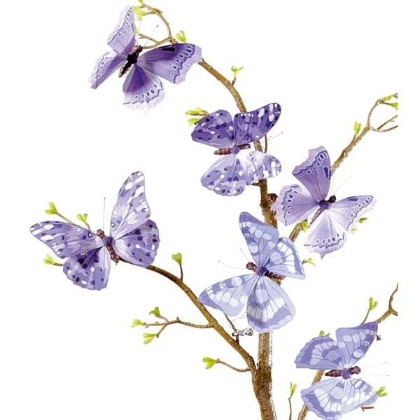 Dekotiere | Frühlingsdeko^DecoWoerner Deko-Schmetterlinge, 10 Cm, Lila, 6 Stück violett