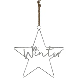 Weihnachtssterne^DecoWoerner Dekostern Antikmetall 40 Cm silber