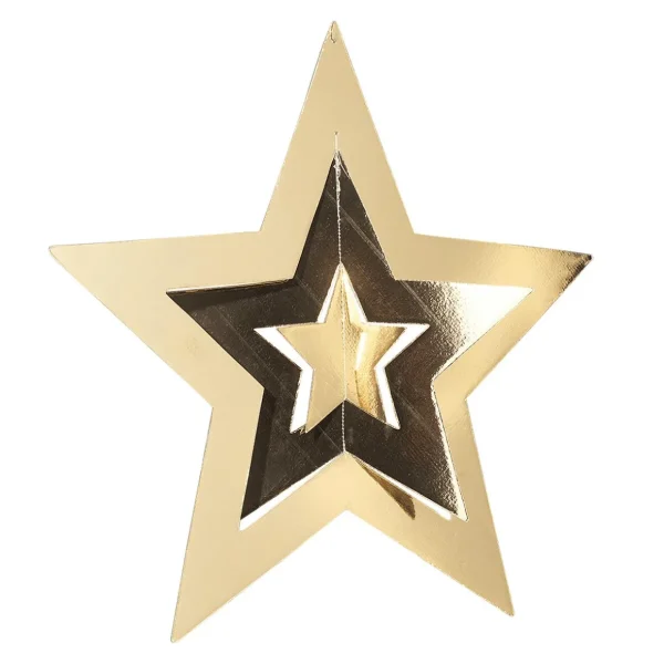 Weihnachtssterne^DecoWoerner Dekostern Hänger , 68 Cm Ø gold