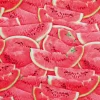 Stoffe^DecoWoerner Dekostoff “Melonen" 140 Cm Breit rot