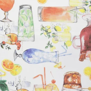 Stoffe^DecoWoerner Dekostoff Mit Cocktailmotiv, 150 Cm Breit mehrfarbig