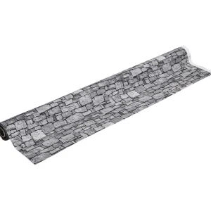 Stoffe^DecoWoerner Dekostoff “Steinwand“, 140 Cm Breit, Grau