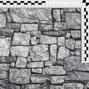 Stoffe^DecoWoerner Dekostoff “Steinwand“, 140 Cm Breit, Grau