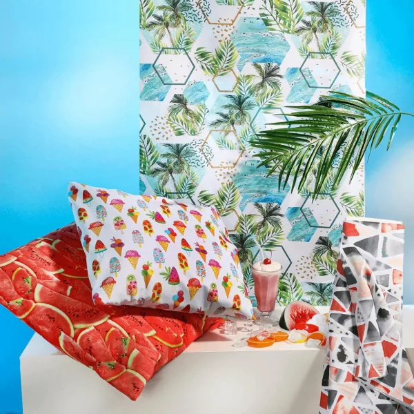 Stoffe^DecoWoerner Dekostoff “Triangle" Dreiecke 140 Cm Breit mehrfarbig