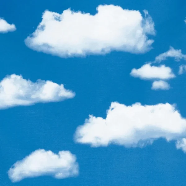 Stoffe^DecoWoerner Dekostoff “Wolken“ 150 Cm Breit blau
