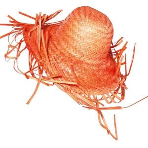 Sommerdeko^DecoWoerner Deko-Strohhut , 40 Cm Ø orange