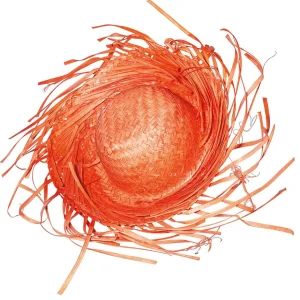 Sommerdeko^DecoWoerner Deko-Strohhut , 40 Cm Ø orange