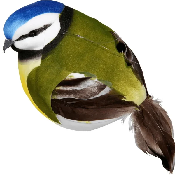 Dekotiere | Frühlingsdeko^DecoWoerner Dekovogel Grün Gelb 19 Cm blau