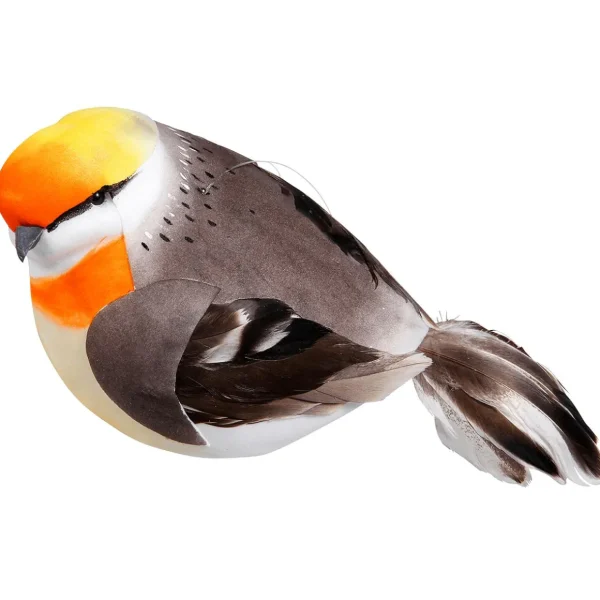 Dekotiere | Frühlingsdeko^DecoWoerner Dekovogel Grau Orange 19 Cm mehrfarbig