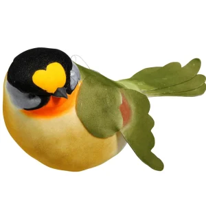 Dekotiere | Frühlingsdeko^DecoWoerner Dekovogel -orange 19 Cm grün